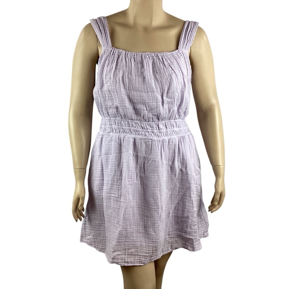 Michael Stars Double Gauze Mini Dress Size XL Lavender